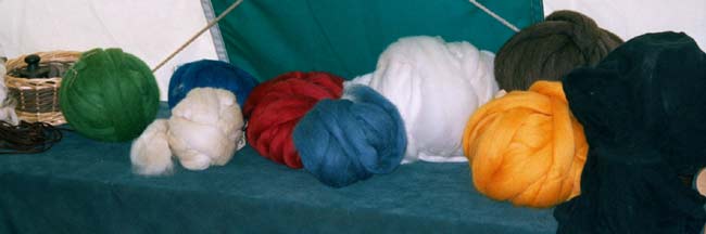 Verschiedenfarbige Wolle