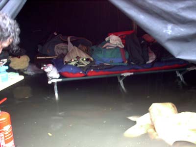 Unser Schlafzelt am Samstag