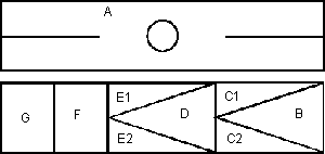 Schnittmuster eines Frauenkleides